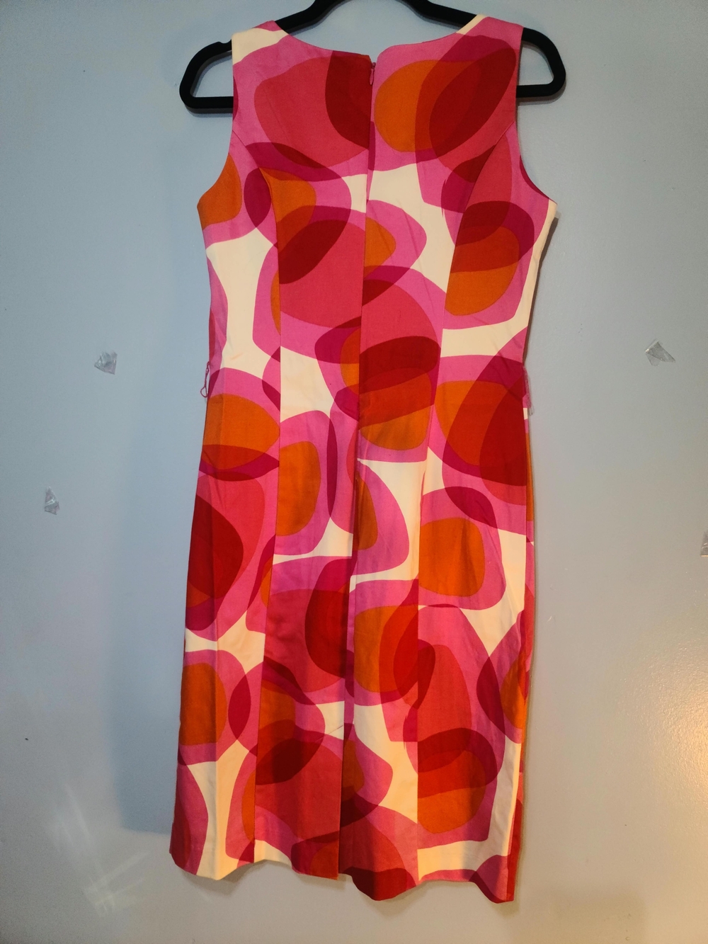 Julian Taylor Pink, Orange & Cream Retro Print Shift Dress